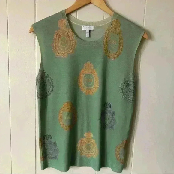 Escada Jackets & Blazers - Escada sport Women’s Lightweight Wool Printed Vest Size S